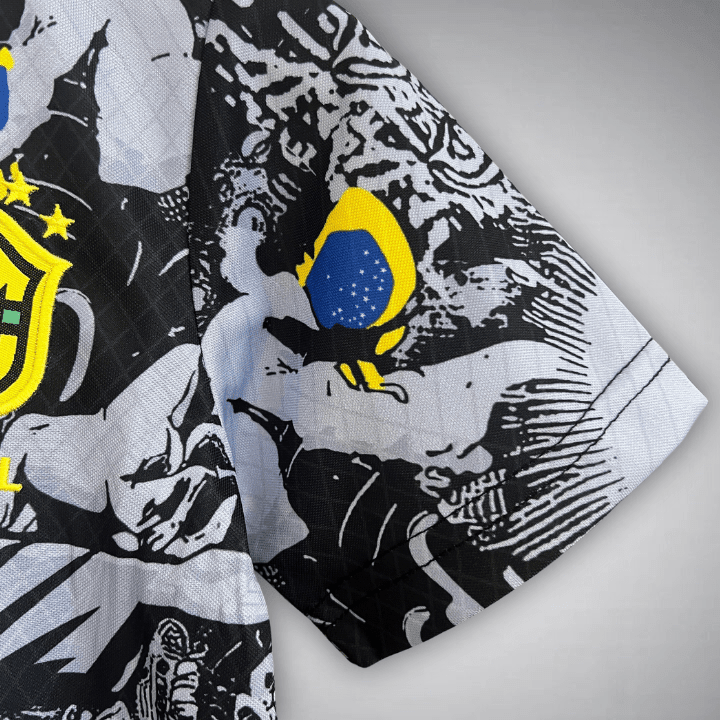 Brazil "Jesus" Premium Kids Size Kit from FootballPrestige.shop - Premium Concept kits