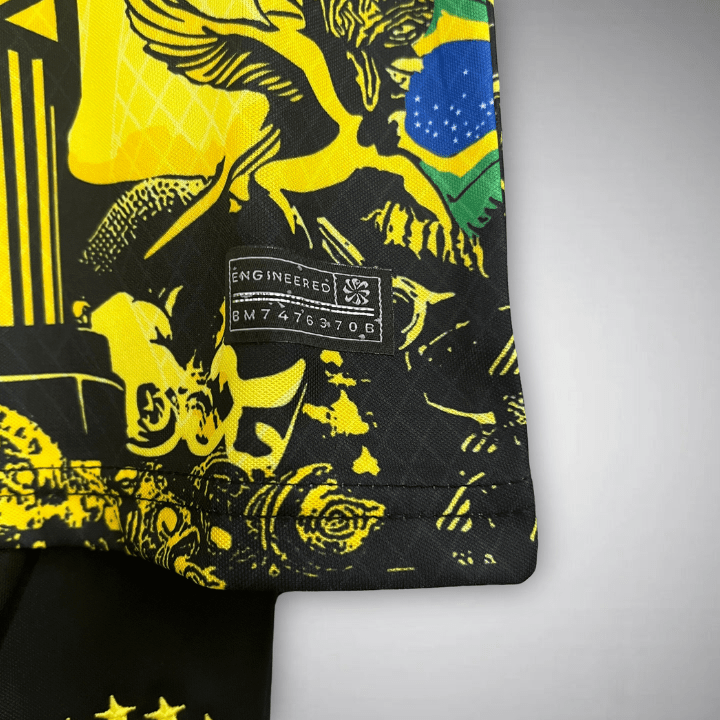 Brazil "Jesus" Premium Kids Size Yellow Kit from FootballPrestige.shop - Premium Concept kits