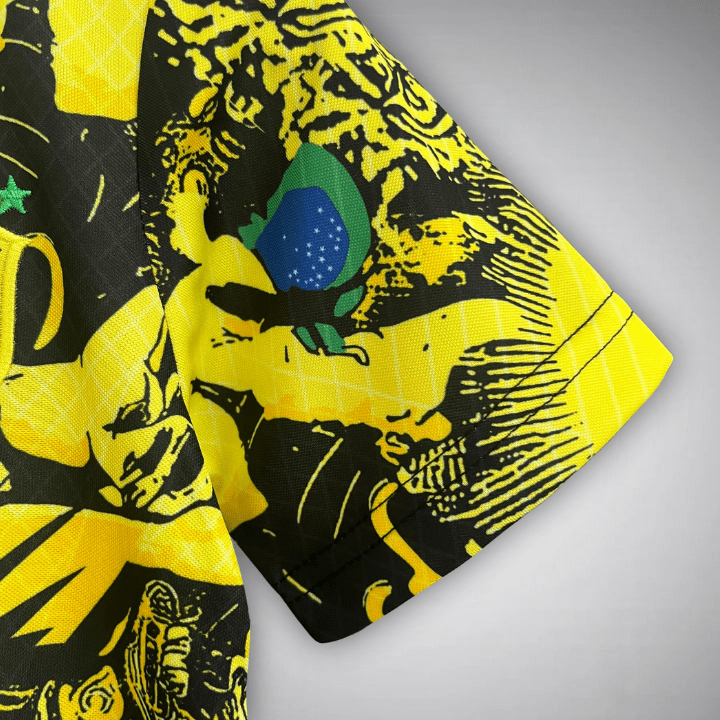 Brazil "Jesus" Premium Kids Size Yellow Kit from FootballPrestige.shop - Premium Concept kits