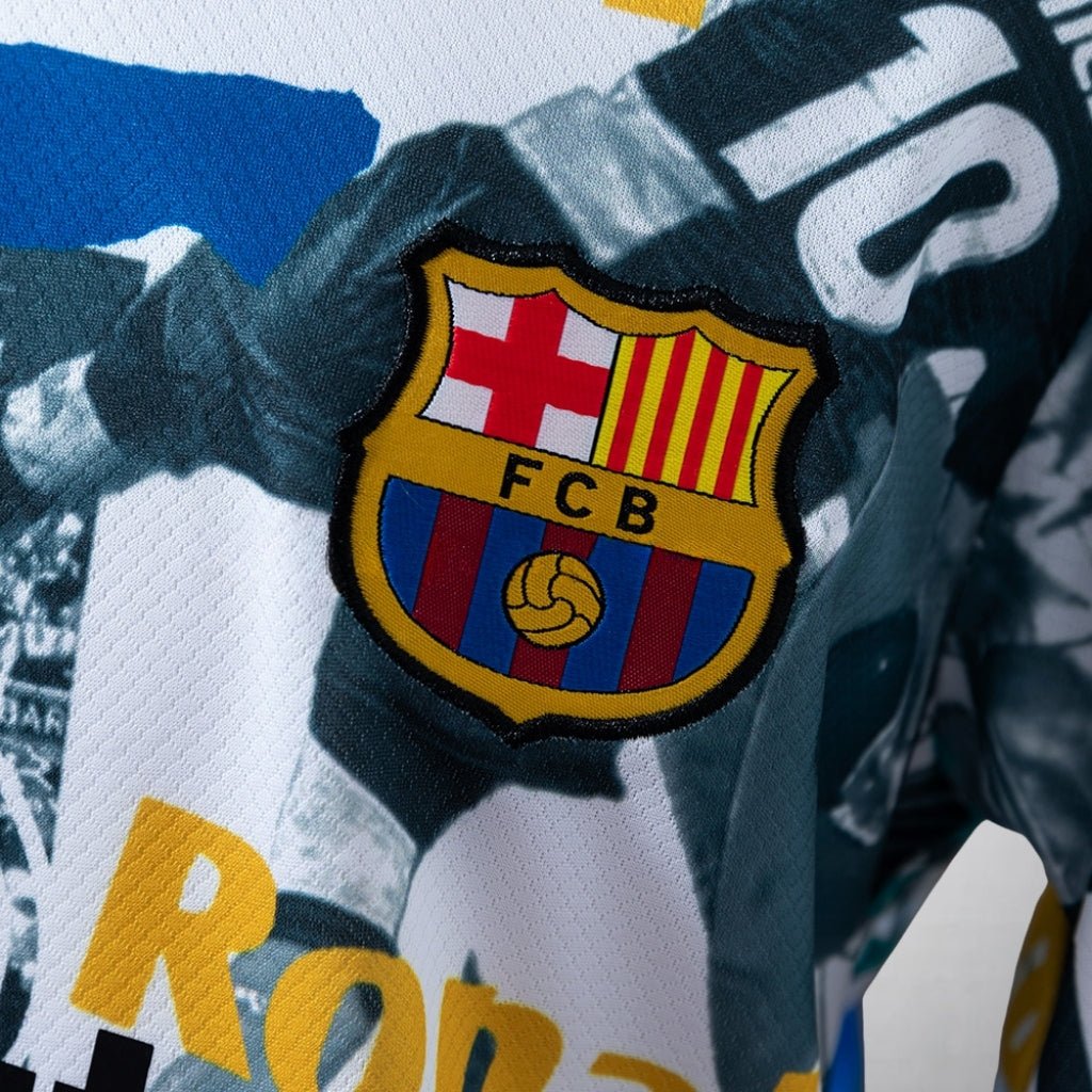 FC Barcelona "Chronicle" Premium Kids Size Kit from FootballPrestige.shop - Premium Concept kits