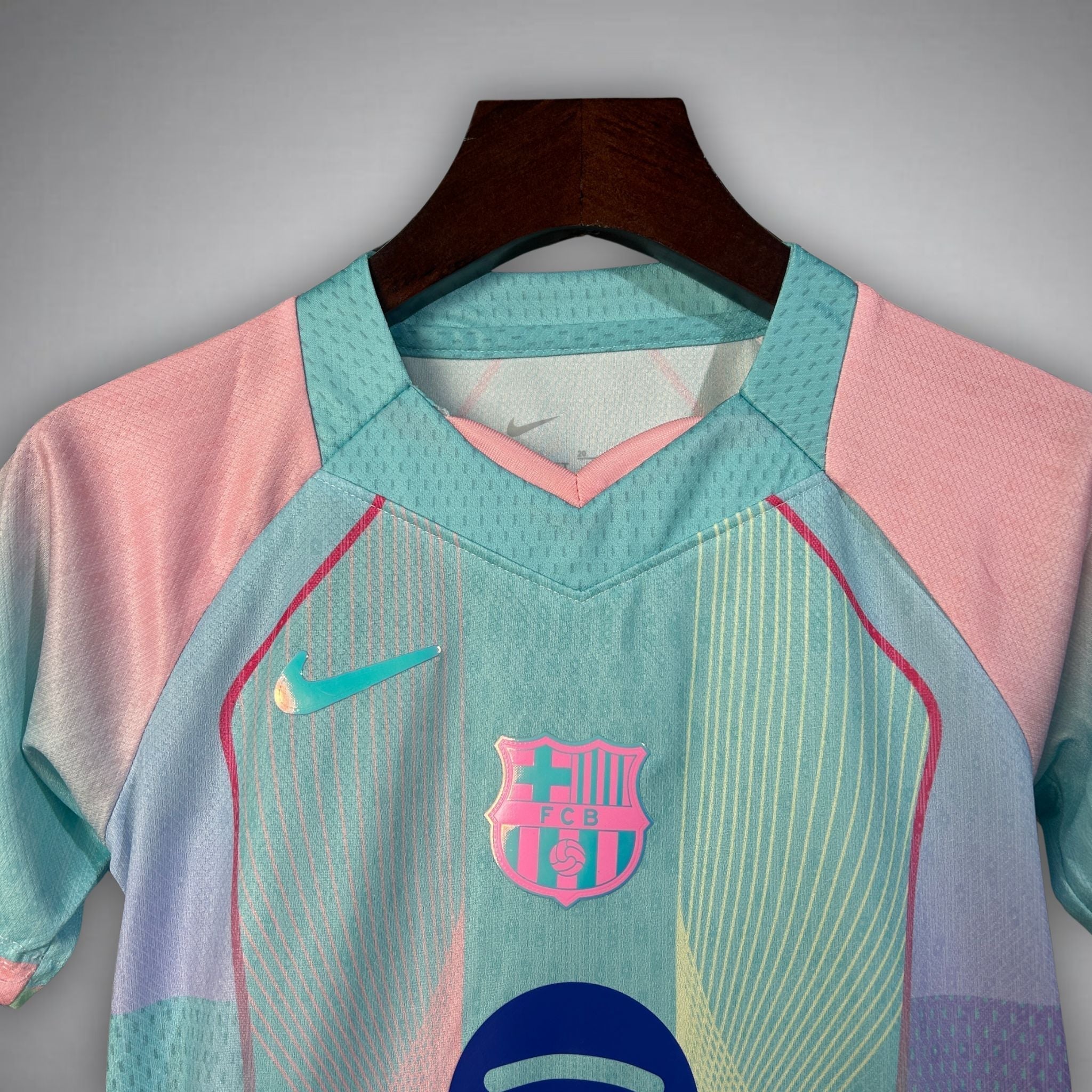 FC Barcelona "Dreamwave" Premium Kids Size Kit from FootballPrestige.shop - Premium Concept kits