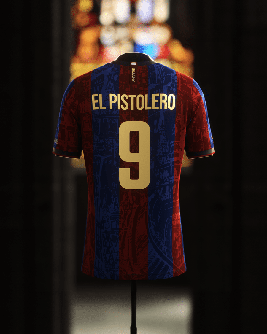 FC Barcelona "El Pistolero" Premium Kit from FootballPrestige.shop - Premium Concept kits