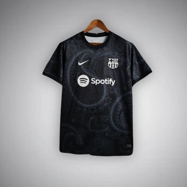FC Barcelona "Noir Fleur" Premium Kit from FootballPrestige.shop - Premium Concept kits
