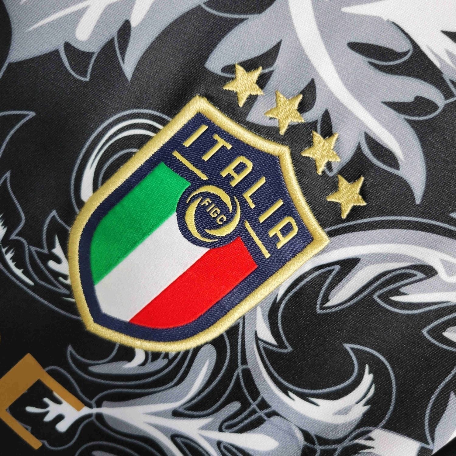 Italy "Versace" Premium Black Kit from FootballPrestige.shop - Premium Concept kits