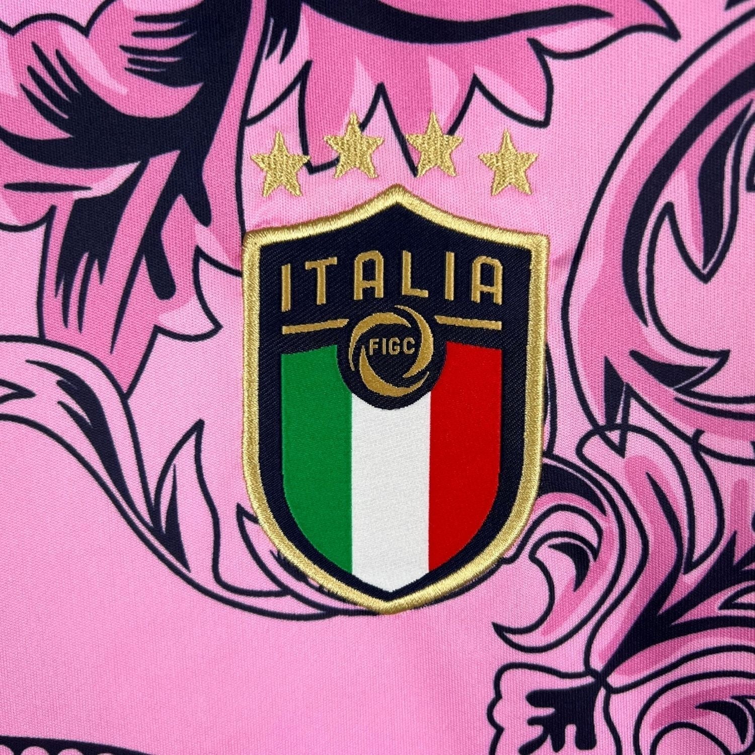 Italy "Versace" Premium Pink Kit from FootballPrestige.shop - Premium Concept kits