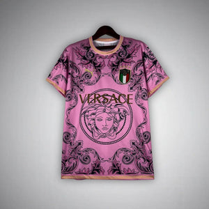 Italy "Versace" Premium Pink Kit from FootballPrestige.shop - Premium Concept kits