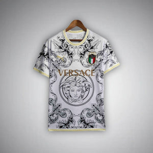 Italy "Versace" Premium White Kit from FootballPrestige.shop - Premium Concept kits