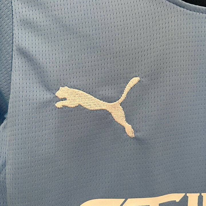 Manchester City 24/25 Home Kids Size Kit - Premium Quality Jersey at FootballPrestige.com