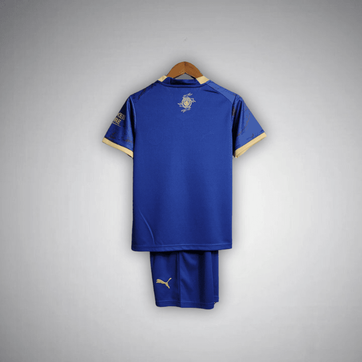 Manchester City "Navy Fusion" Premium Kids Size Kit from FootballPrestige.shop - Premium Concept kits
