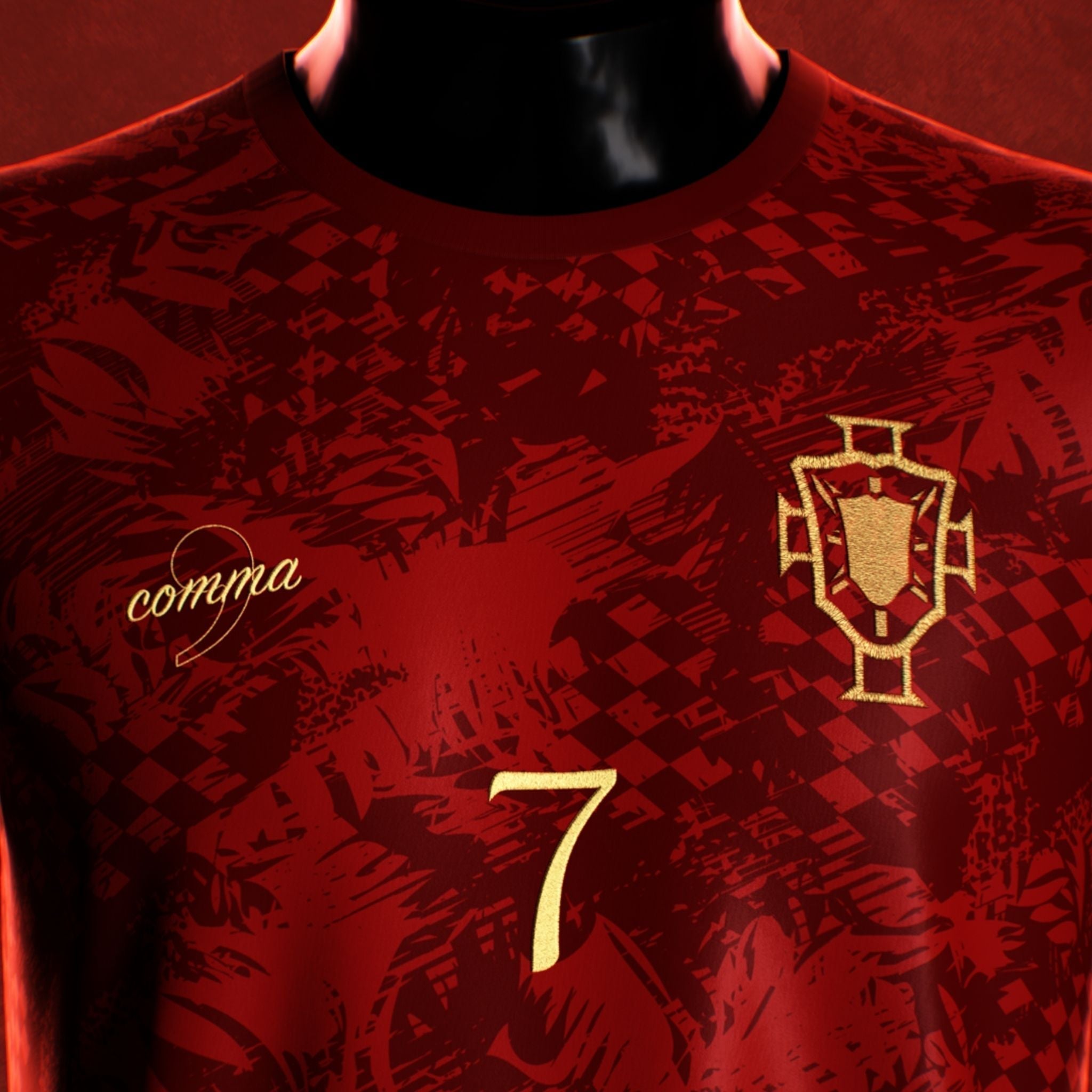 Portugal "The Siu" Premium Red Kit from FootballPrestige.shop - Premium Concept kits