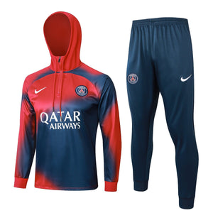 PSG Dark Blue and Red Tracksuit II from FootballPrestige.shop - Premium Concept kits