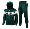 PSG Dark Green and White Premium Tracksuit from FootballPrestige.shop - Premium Concept kits