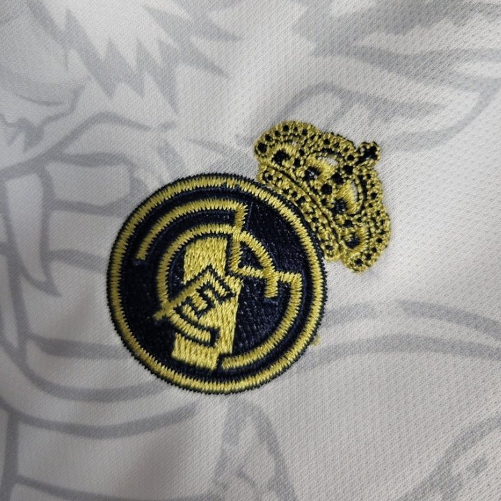Real Madrid Dragon Blanco Premium Kids Size Kit from FootballPrestige.shop - Premium Concept kits