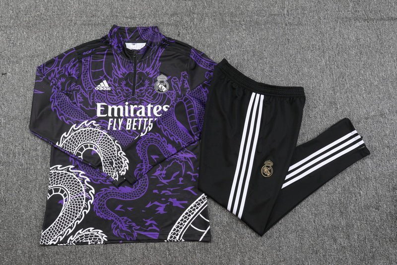 Real Madrid "Dragon Morado" Premium Tracksuit from FootballPrestige.shop - Premium Concept kits