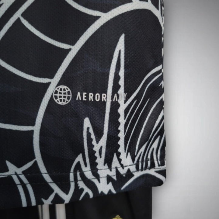 Real Madrid "Dragon Negro" Premium Kids Size Kit from FootballPrestige.shop - Premium Concept kits