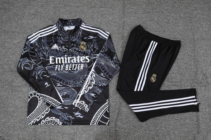 Real Madrid "Dragón Negro" Premium Tracksuit from FootballPrestige.shop - Premium Concept kits