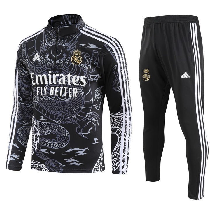 Real Madrid "Dragón Negro" Premium Tracksuit from FootballPrestige.shop - Premium Concept kits