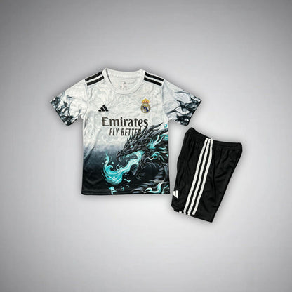 Real Madrid "Emerald Flame" Premium Kids Size Kit - Premium Quality Jersey at FootballPrestige.com