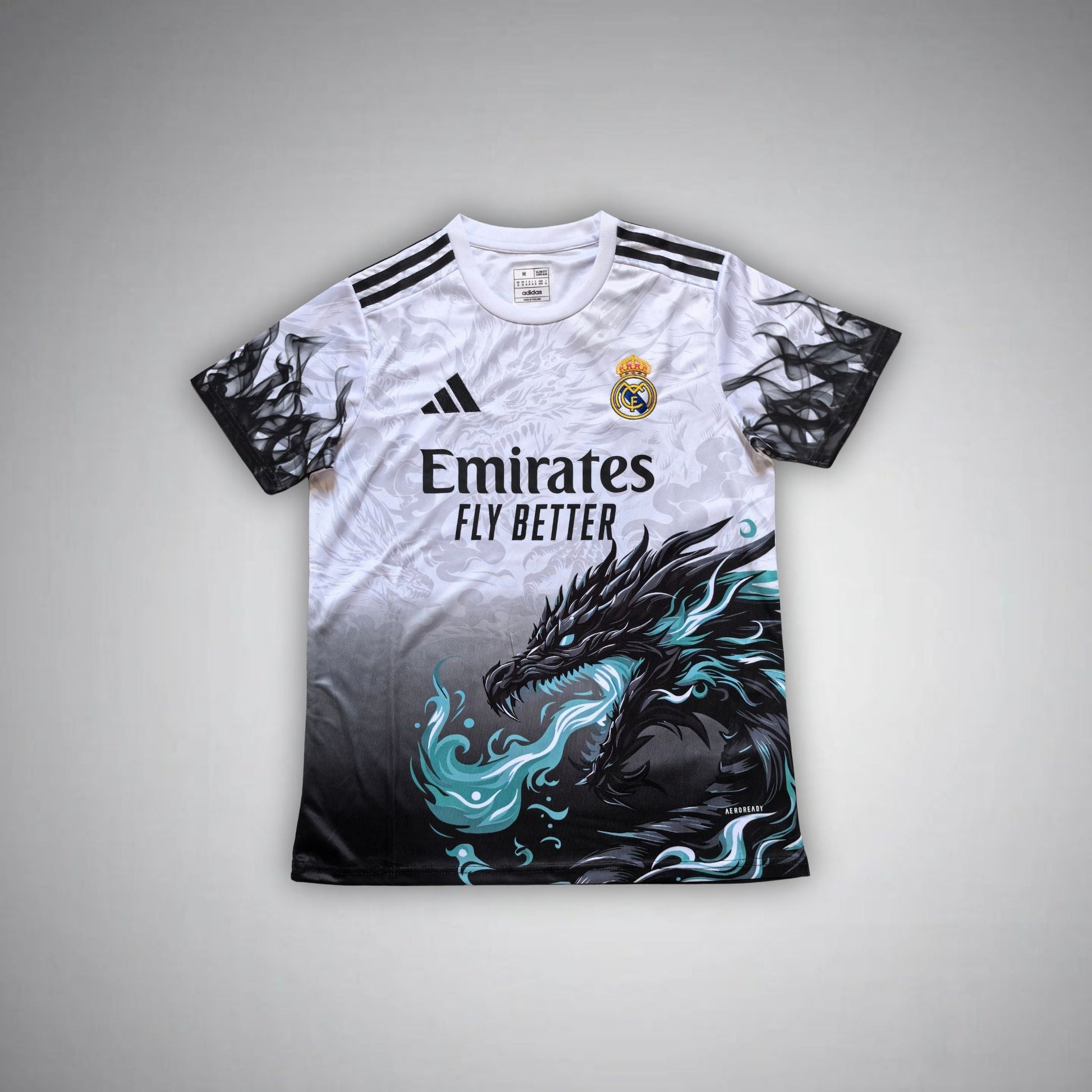 Real Madrid "Emerald Flame" Premium Kids Size Kit - Premium Quality Jersey at FootballPrestige.com