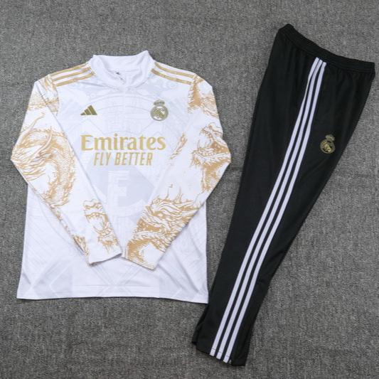Real Madrid "Golden Dynasty" Premium Tracksuit from FootballPrestige.shop - Premium Concept kits