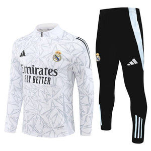 Real Madrid "White Armor" Premium Kids Size Tracksuit from FootballPrestige.shop - Premium Concept kits