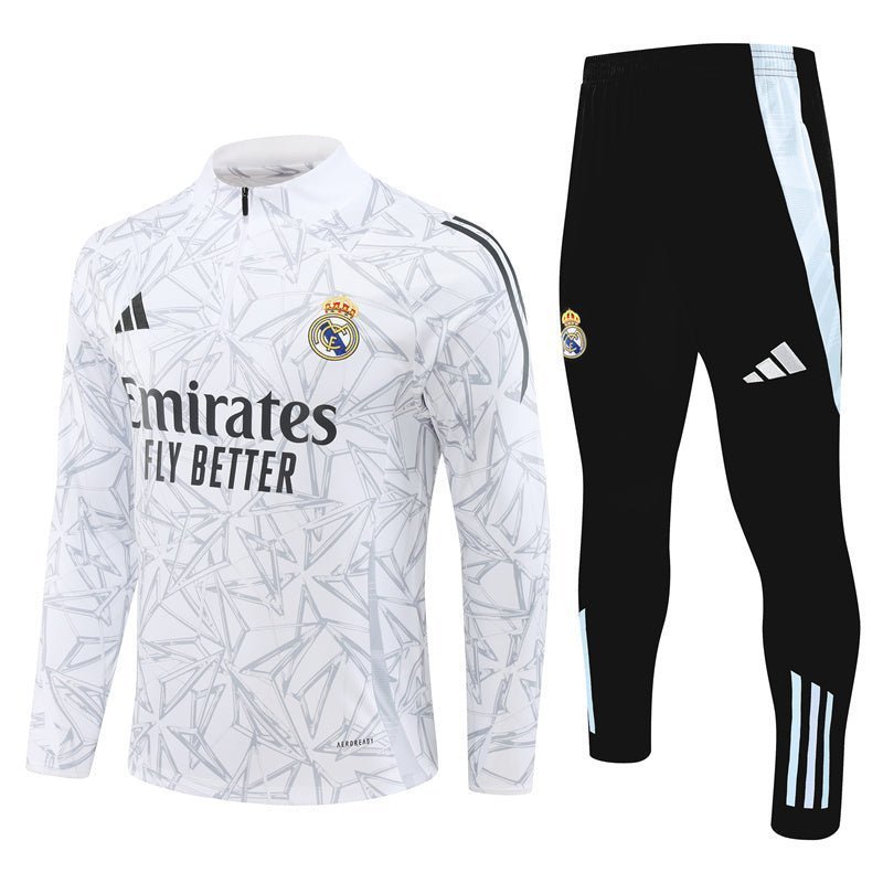 Real Madrid "White Armor" Premium Tracksuit from FootballPrestige.shop - Premium Concept kits