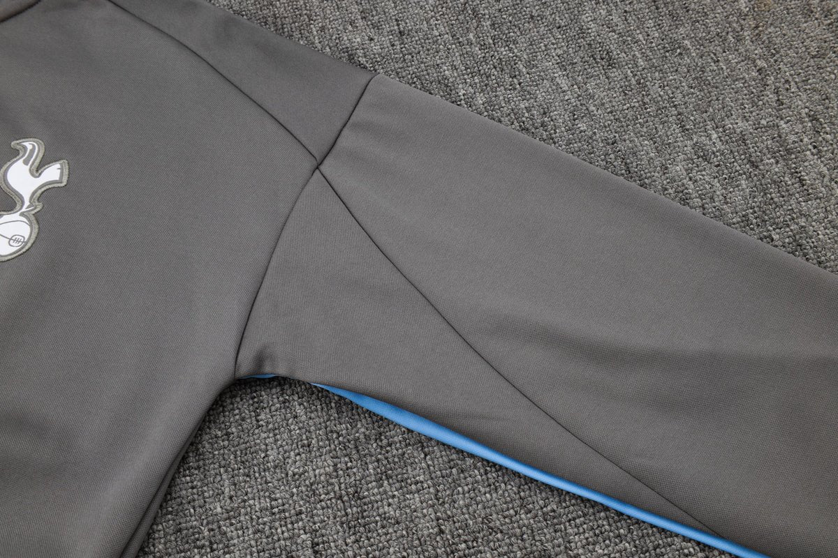 Tottenham Gray and Black Premium Tracksuit from FootballPrestige.shop - Premium Concept kits