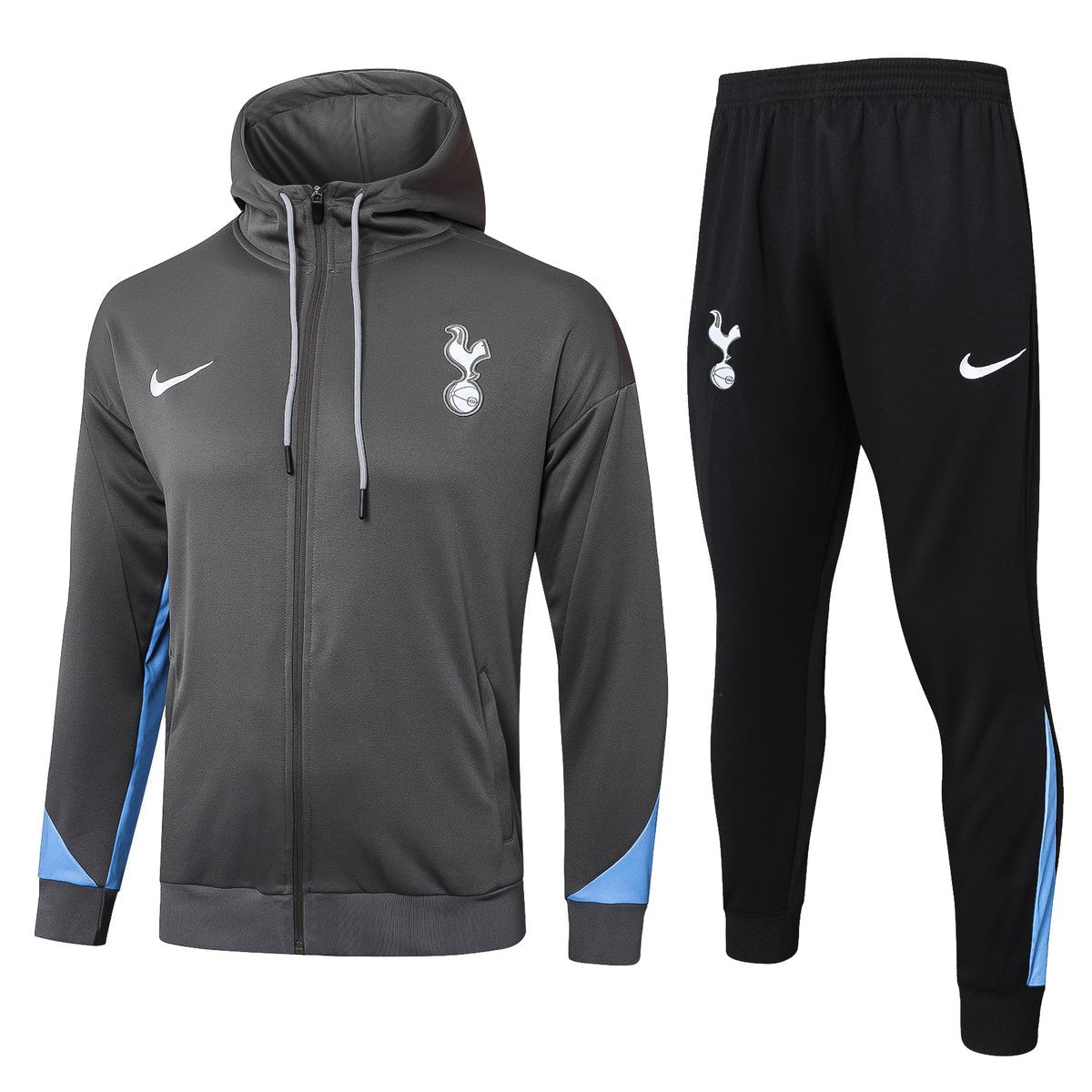 Tottenham Gray and Black Premium Tracksuit from FootballPrestige.shop - Premium Concept kits